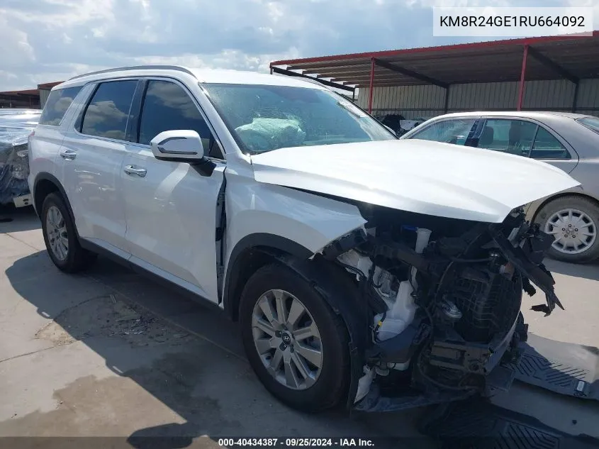 2024 Hyundai Palisade Sel VIN: KM8R24GE1RU664092 Lot: 40434387