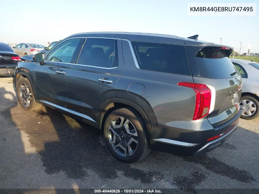 2024 Hyundai Palisade Sel Premium VIN: KM8R44GE8RU747495 Lot: 40440626