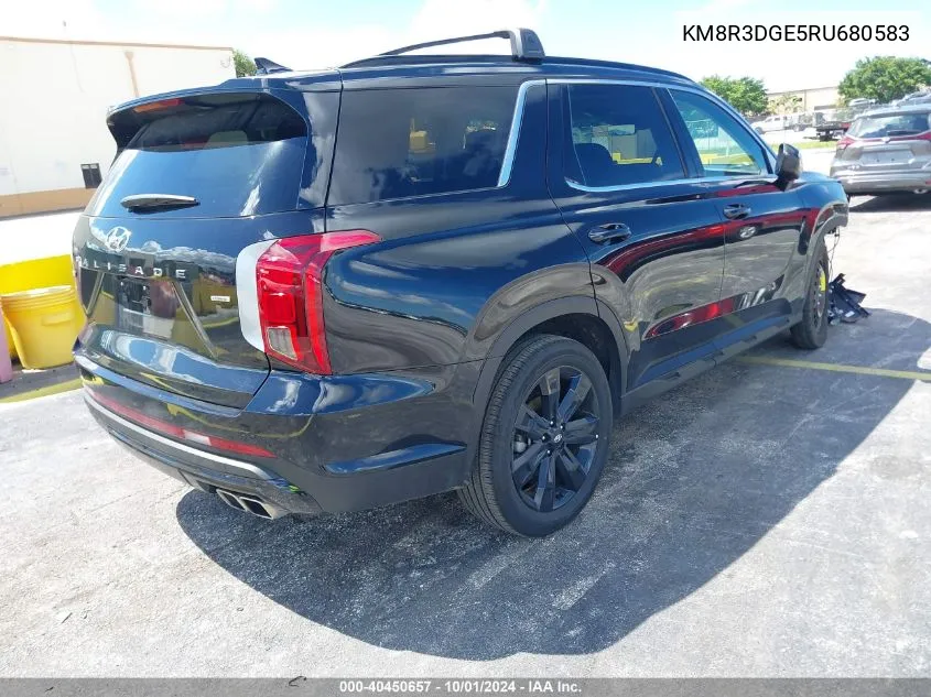 2024 Hyundai Palisade Xrt VIN: KM8R3DGE5RU680583 Lot: 40450657