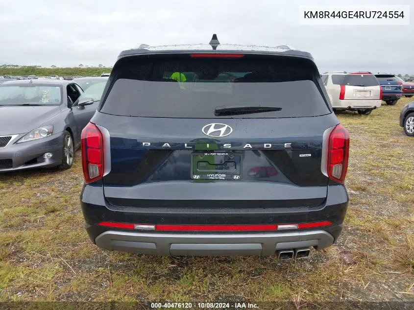 2024 Hyundai Palisade Sel Premium VIN: KM8R44GE4RU724554 Lot: 40476120