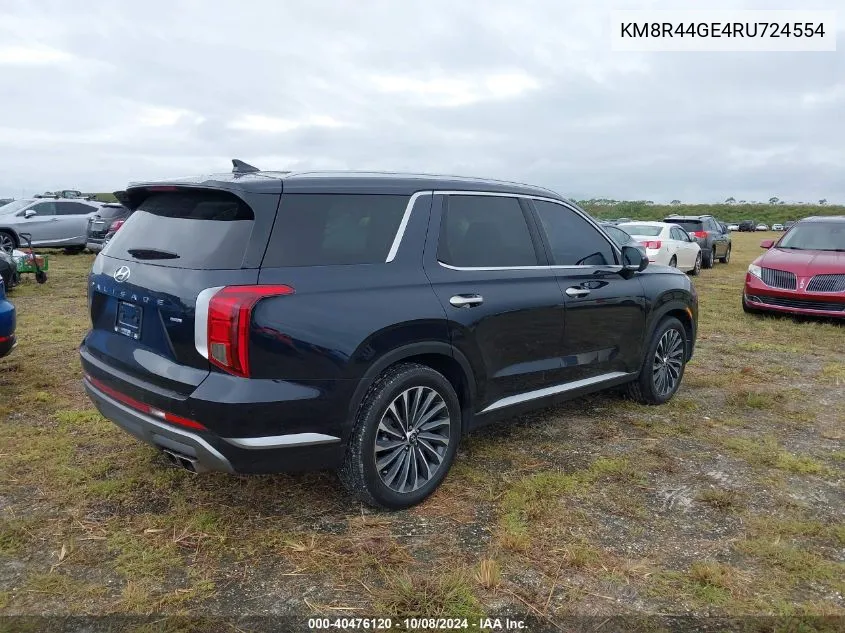 2024 Hyundai Palisade Sel Premium VIN: KM8R44GE4RU724554 Lot: 40476120