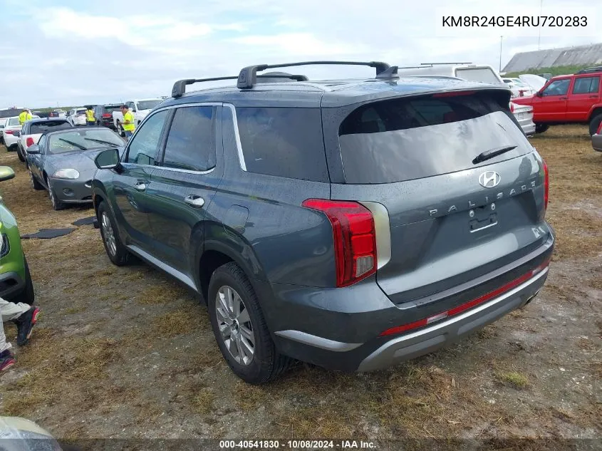 2024 Hyundai Palisade Sel VIN: KM8R24GE4RU720283 Lot: 40541830