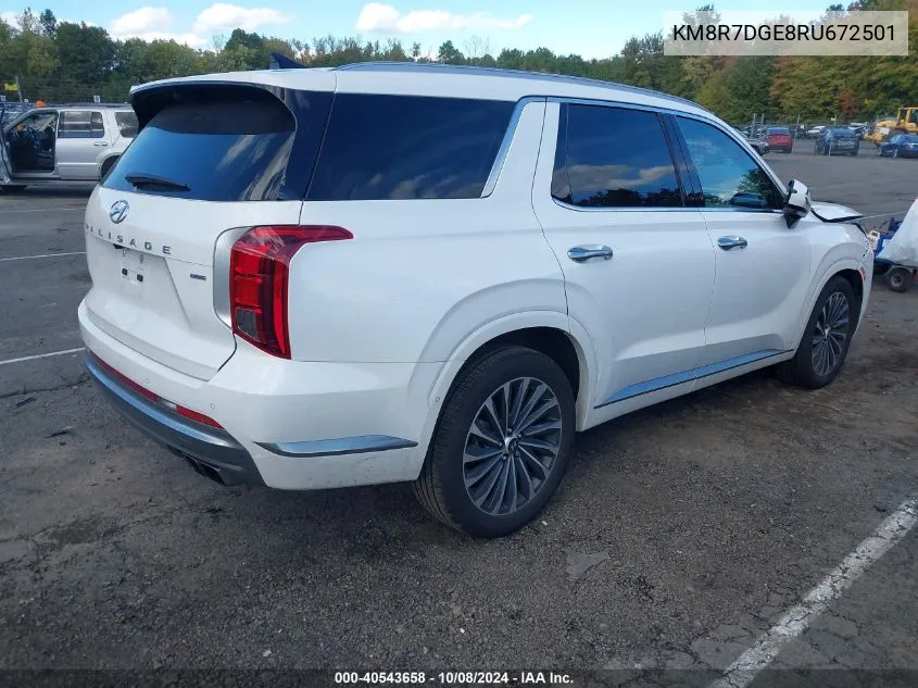 2024 Hyundai Palisade Calligraphy VIN: KM8R7DGE8RU672501 Lot: 40543658