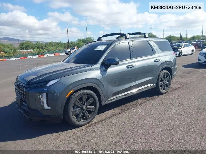 2024 Hyundai Palisade Xrt VIN: KM8R3DGE2RU723468 Lot: 40585817