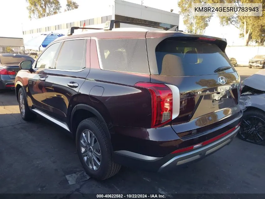 2024 Hyundai Palisade Sel VIN: KM8R24GE5RU783943 Lot: 40622582