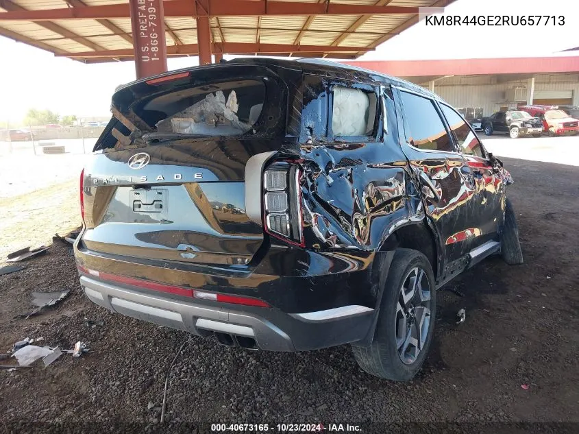 2024 Hyundai Palisade Sel VIN: KM8R44GE2RU657713 Lot: 40673165