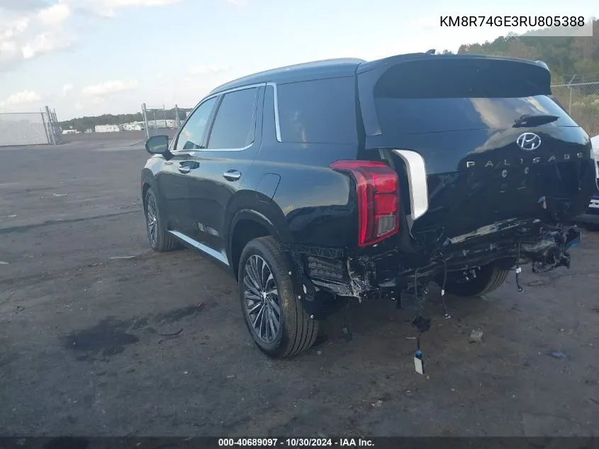 2024 Hyundai Palisade Calligraphy VIN: KM8R74GE3RU805388 Lot: 40689097