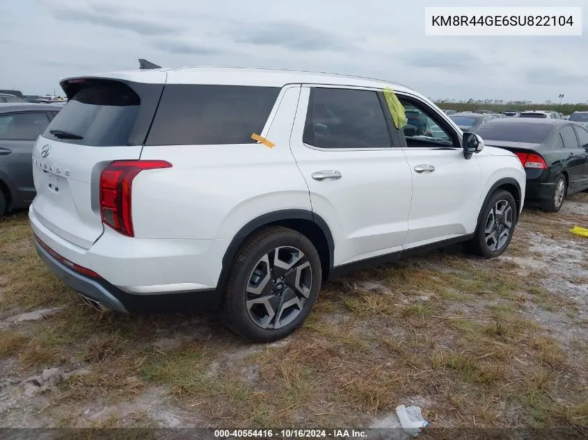 KM8R44GE6SU822104 2025 Hyundai Palisade Sel Premium