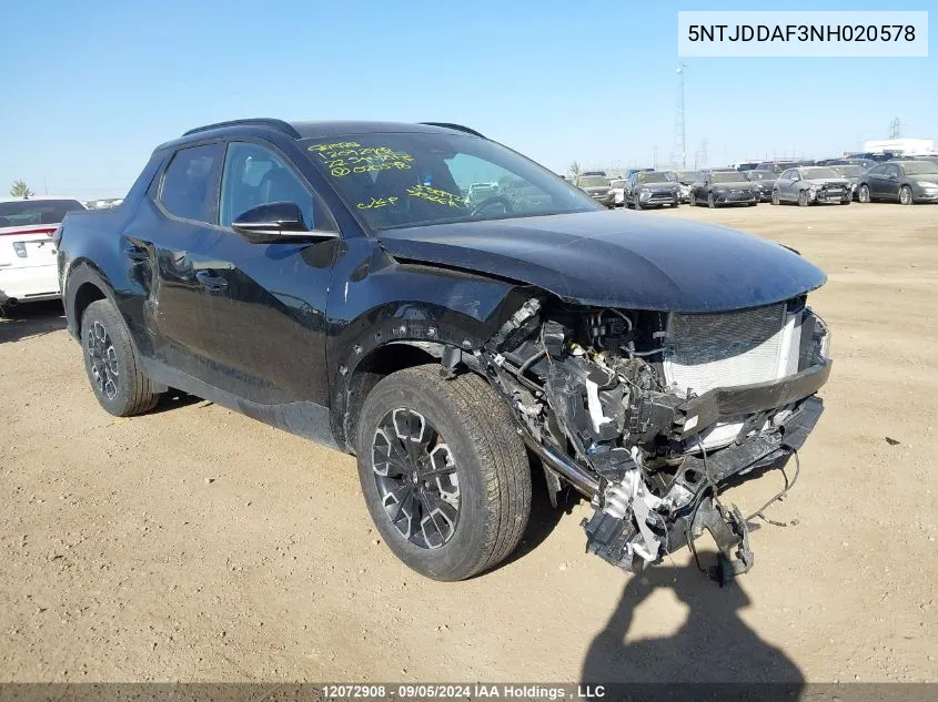 5NTJDDAF3NH020578 2022 Hyundai Santa Cruz Sel Premium