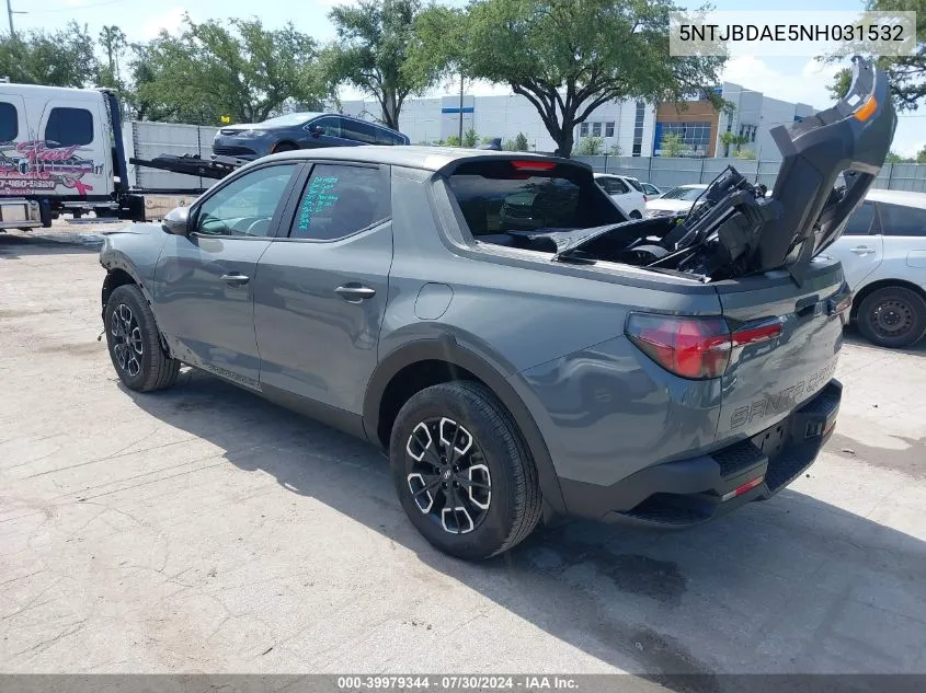 2022 Hyundai Santa Cruz Sel VIN: 5NTJBDAE5NH031532 Lot: 39979344