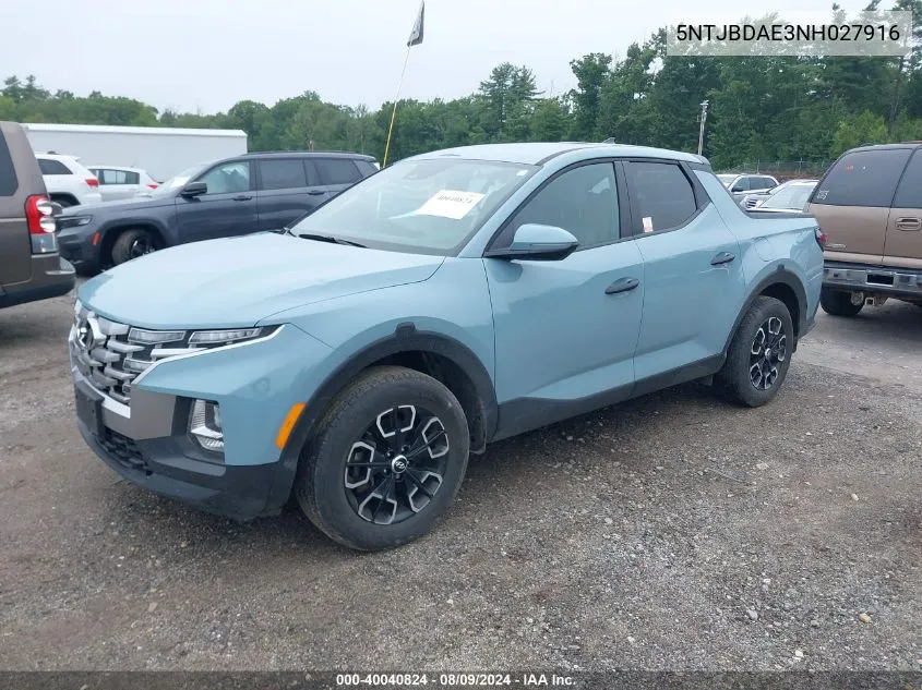 2022 Hyundai Santa Cruz Sel VIN: 5NTJBDAE3NH027916 Lot: 40040824