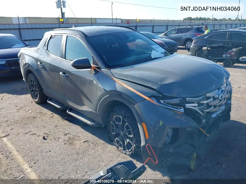 2022 Hyundai Santa Cruz Sel Premium VIN: 5NTJDDAF1NH034060 Lot: 40100270