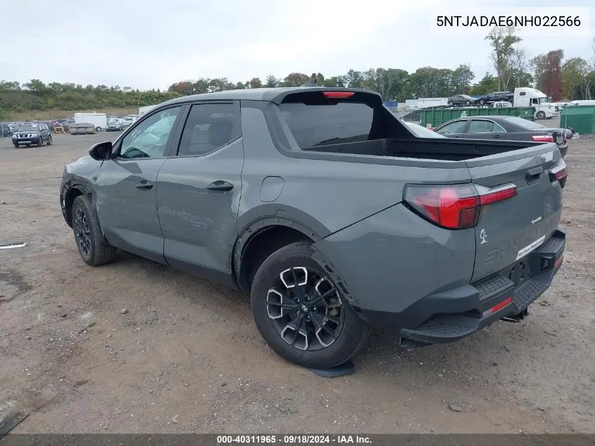 2022 Hyundai Santa Cruz Se VIN: 5NTJADAE6NH022566 Lot: 40311965