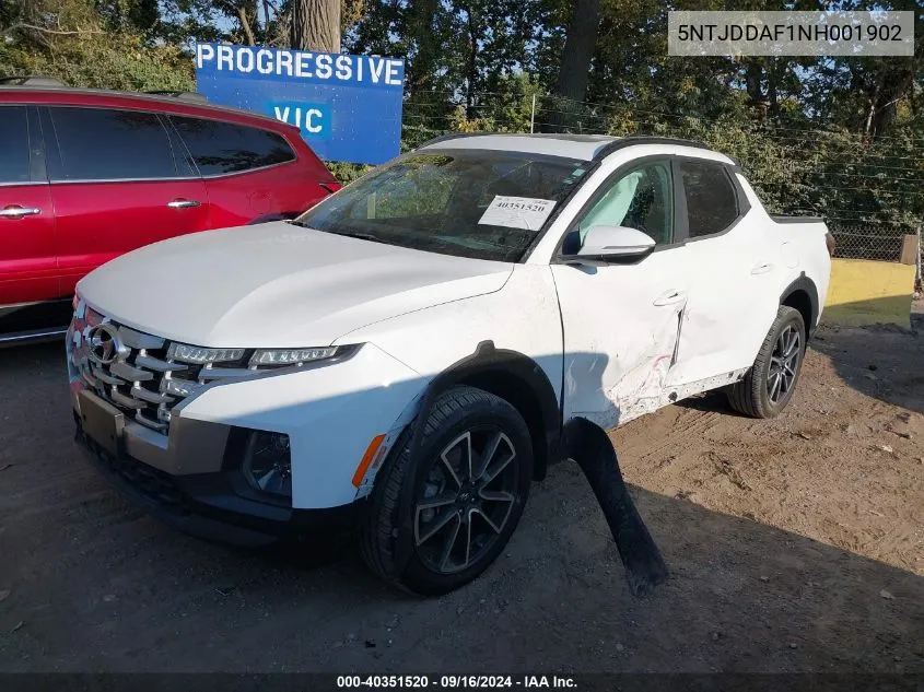 2022 Hyundai Santa Cruz Sel Premium VIN: 5NTJDDAF1NH001902 Lot: 40351520