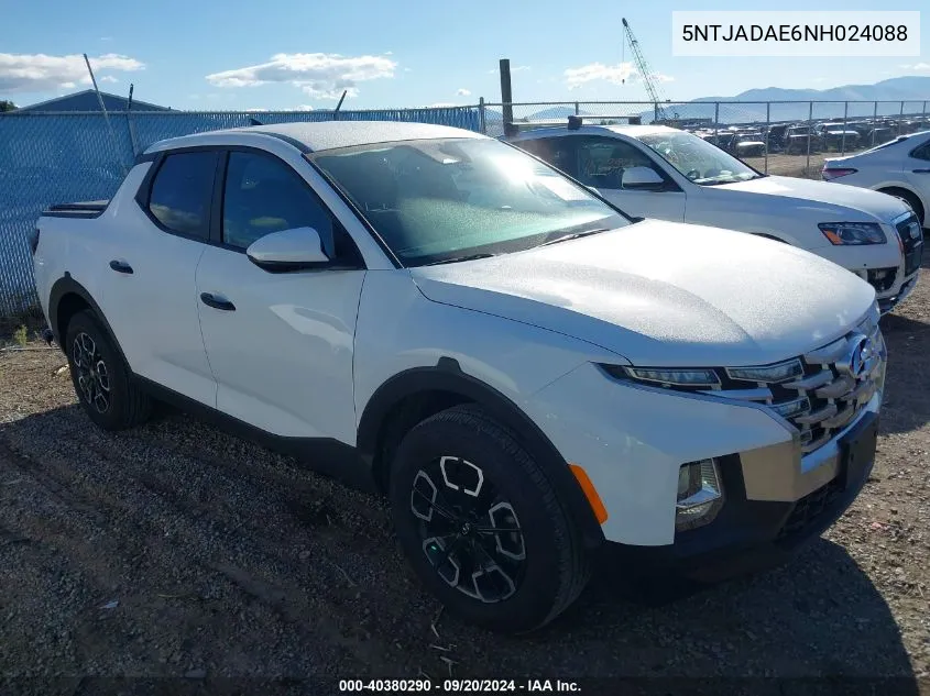 2022 Hyundai Santa Cruz Se VIN: 5NTJADAE6NH024088 Lot: 40380290