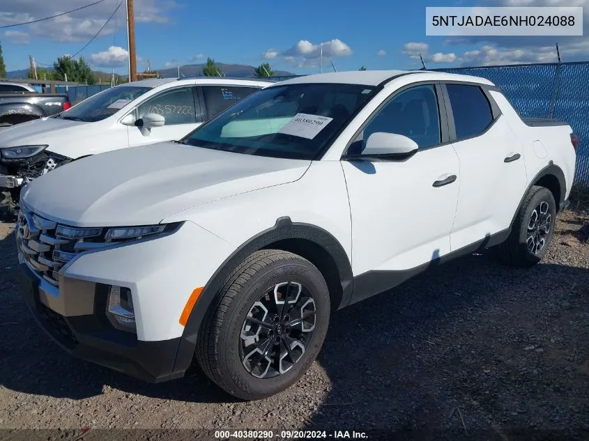 2022 Hyundai Santa Cruz Se VIN: 5NTJADAE6NH024088 Lot: 40380290