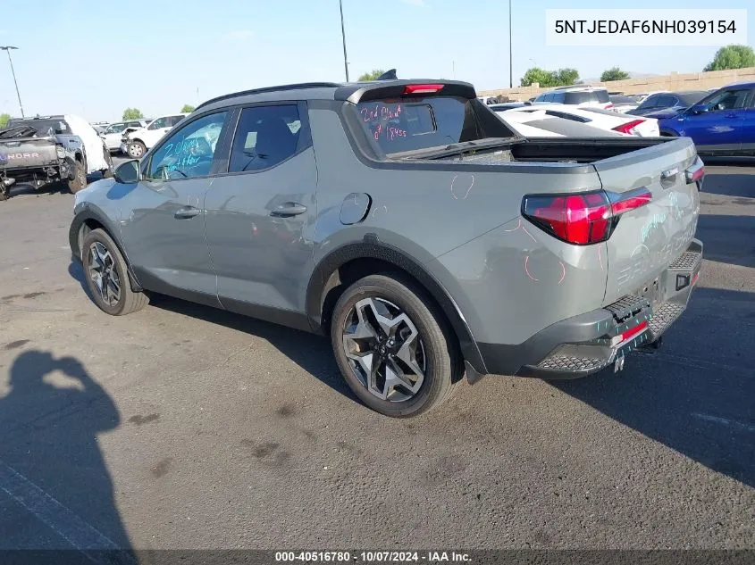 2022 Hyundai Santa Cruz Limited VIN: 5NTJEDAF6NH039154 Lot: 40516780