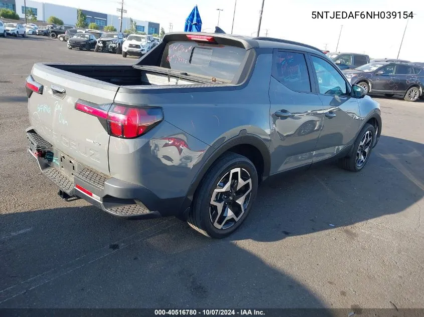 2022 Hyundai Santa Cruz Limited VIN: 5NTJEDAF6NH039154 Lot: 40516780