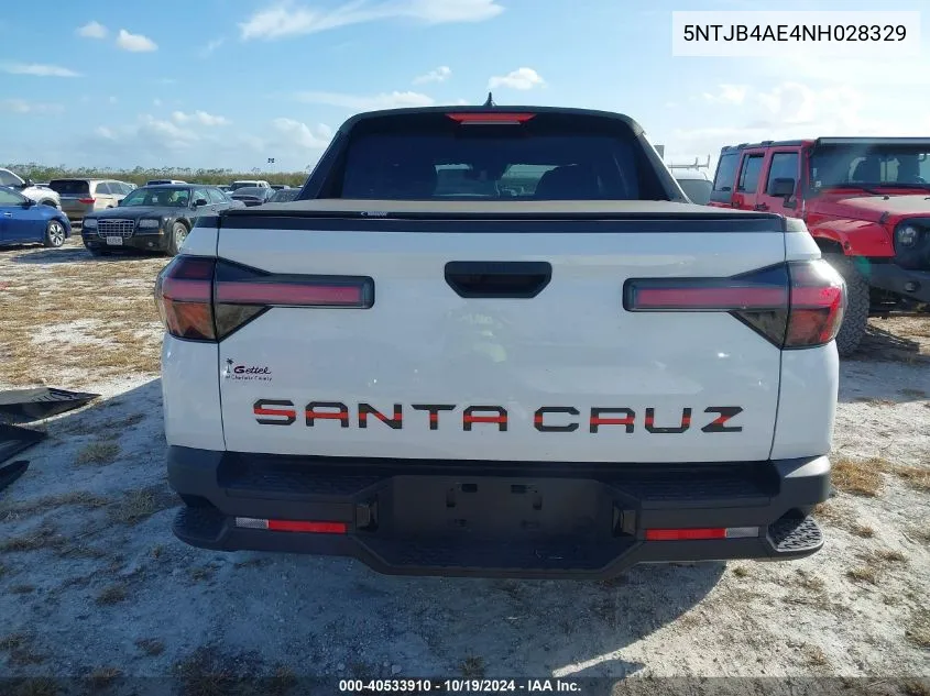 2022 Hyundai Santa Cruz Sel VIN: 5NTJB4AE4NH028329 Lot: 40533910