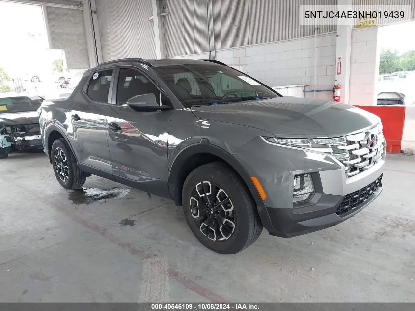 2022 Hyundai Santa Cruz Sel VIN: 5NTJC4AE3NH019439 Lot: 40546109