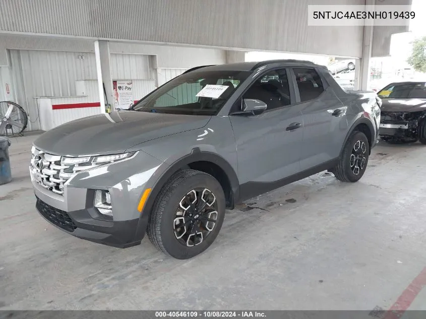 2022 Hyundai Santa Cruz Sel VIN: 5NTJC4AE3NH019439 Lot: 40546109