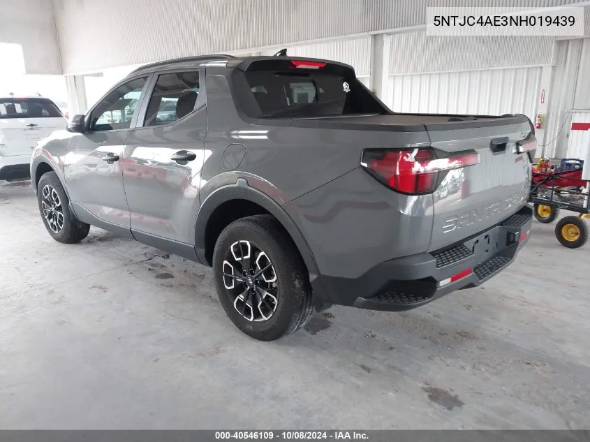 2022 Hyundai Santa Cruz Sel VIN: 5NTJC4AE3NH019439 Lot: 40546109