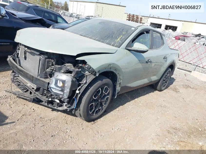 2022 Hyundai Santa Cruz Sel VIN: 5NTJBDAE9NH006827 Lot: 40581025