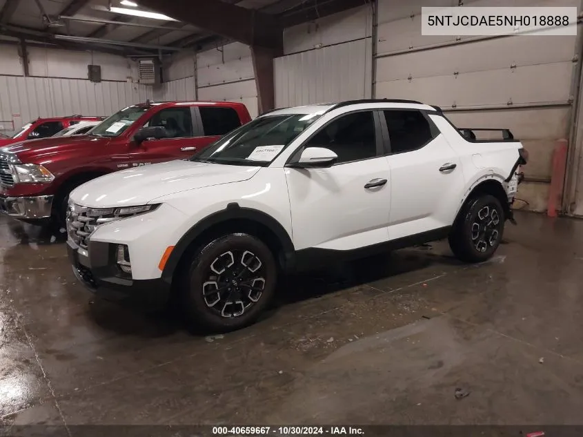 2022 Hyundai Santa Cruz Sel VIN: 5NTJCDAE5NH018888 Lot: 40659667