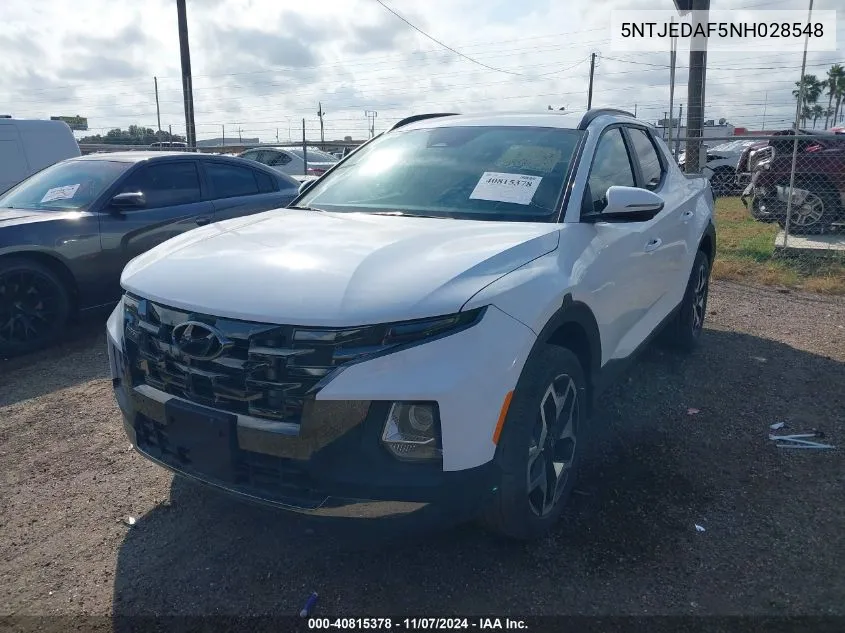 2022 Hyundai Santa Cruz Limited VIN: 5NTJEDAF5NH028548 Lot: 40815378