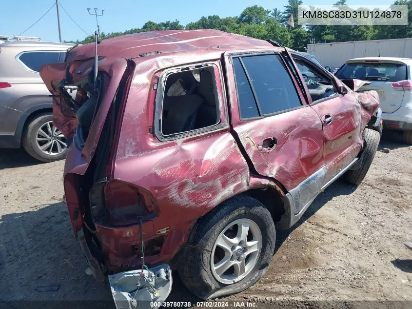 2001 Hyundai Santa Fe 2.7L V6 Gls/2.7L V6 Lx VIN: KM8SC83D31U124878 Lot: 39780738