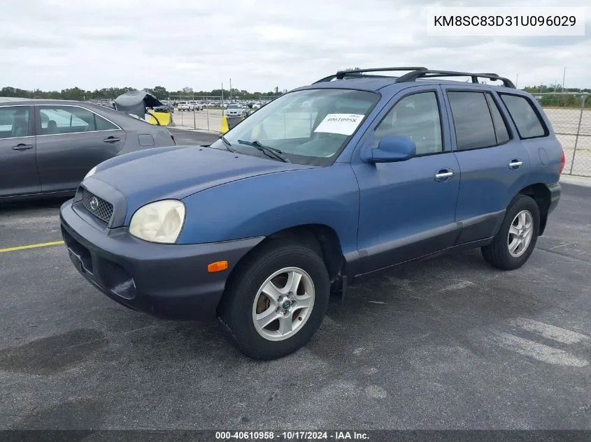 KM8SC83D31U096029 2001 Hyundai Santa Fe 2.7L V6 Gls/2.7L V6 Lx