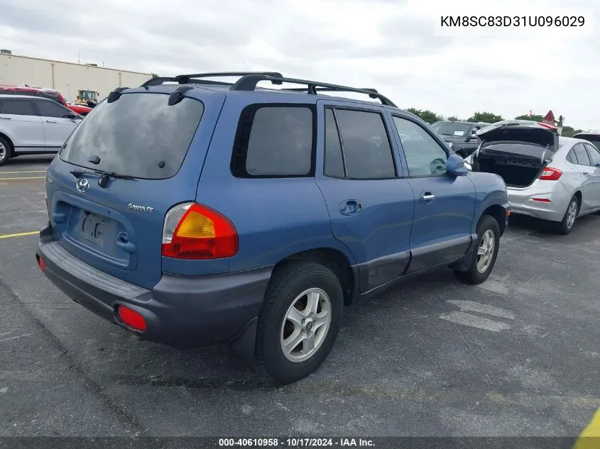 2001 Hyundai Santa Fe 2.7L V6 Gls/2.7L V6 Lx VIN: KM8SC83D31U096029 Lot: 40610958