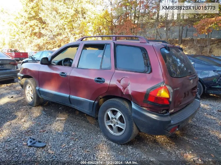 2001 Hyundai Santa Fe VIN: KM8SB82BX1U015773 Lot: 40622674