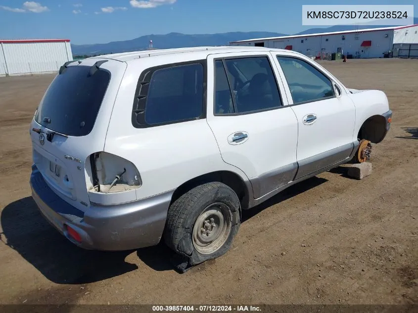 2002 Hyundai Santa Fe Gls/Lx VIN: KM8SC73D72U238524 Lot: 40616217