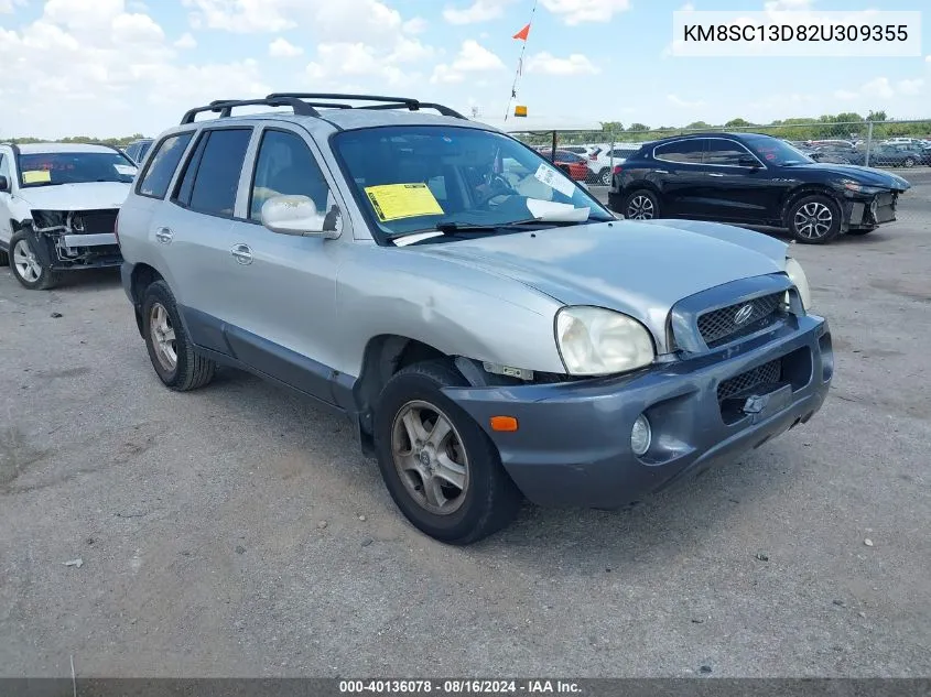 2002 Hyundai Santa Fe Gls/Lx VIN: KM8SC13D82U309355 Lot: 40136078