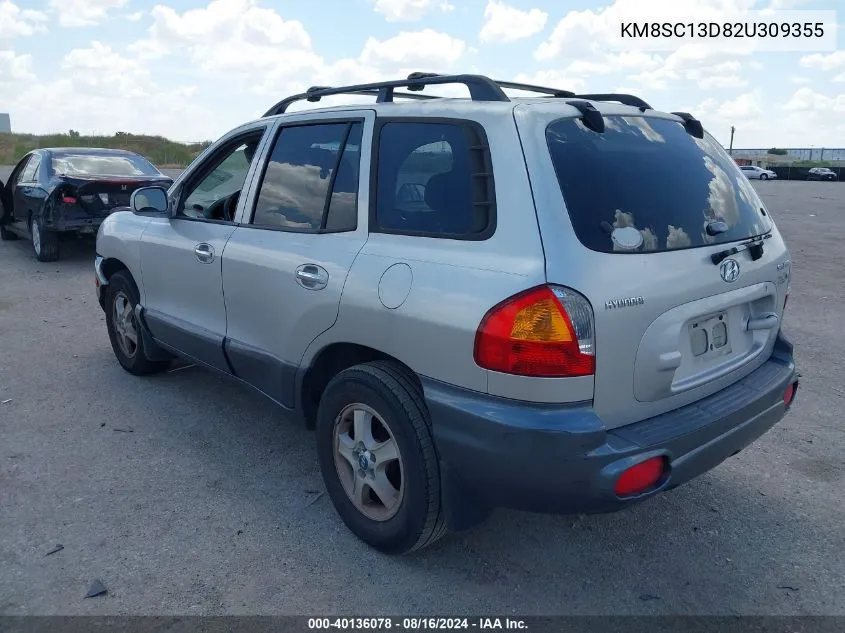 2002 Hyundai Santa Fe Gls/Lx VIN: KM8SC13D82U309355 Lot: 40136078