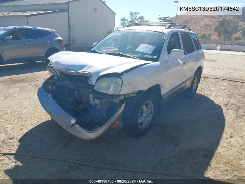 2002 Hyundai Santa Fe Gls/Lx VIN: KM8SC13D32U174642 Lot: 40150780