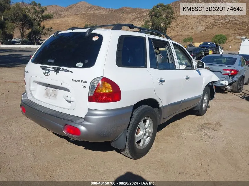 2002 Hyundai Santa Fe Gls/Lx VIN: KM8SC13D32U174642 Lot: 40150780