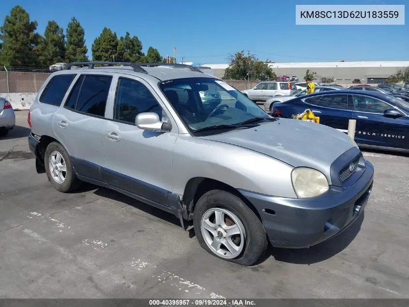 2002 Hyundai Santa Fe Gls/Lx VIN: KM8SC13D62U183559 Lot: 40395957