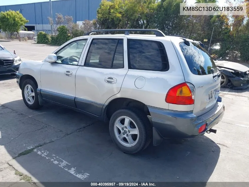 2002 Hyundai Santa Fe Gls/Lx VIN: KM8SC13D62U183559 Lot: 40395957