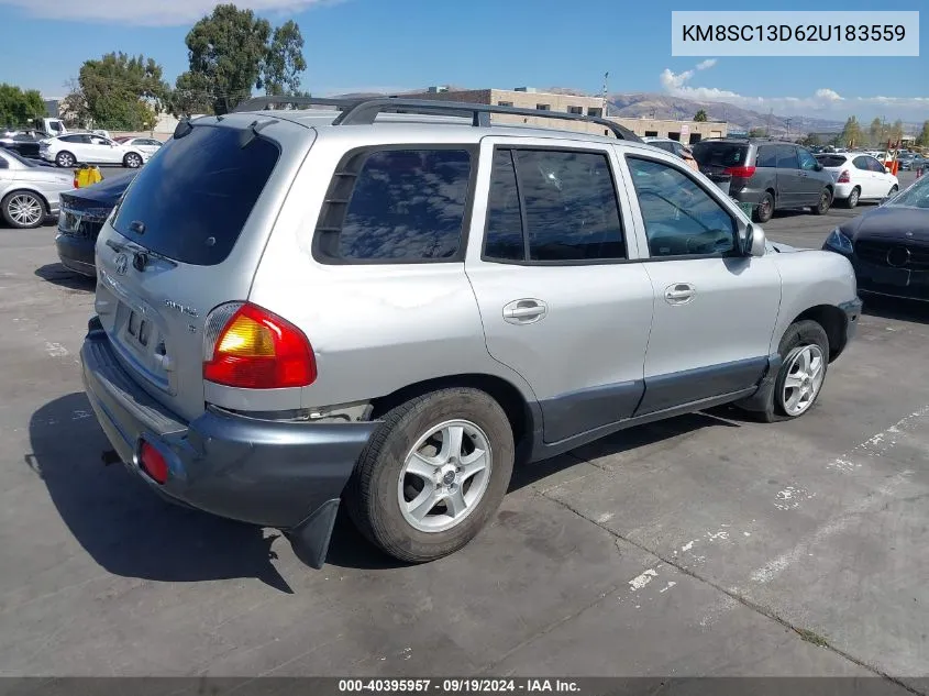 2002 Hyundai Santa Fe Gls/Lx VIN: KM8SC13D62U183559 Lot: 40395957