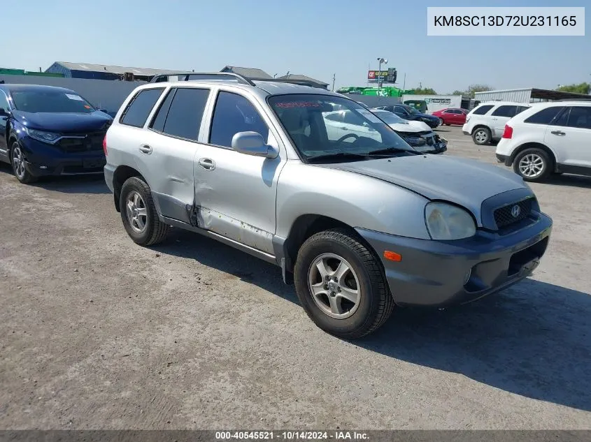 2002 Hyundai Santa Fe Gls/Lx VIN: KM8SC13D72U231165 Lot: 40545521