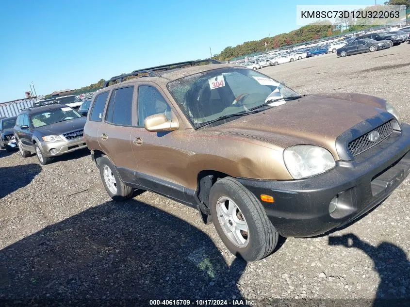 2002 Hyundai Santa Fe Gls/Lx VIN: KM8SC73D12U322063 Lot: 40615709