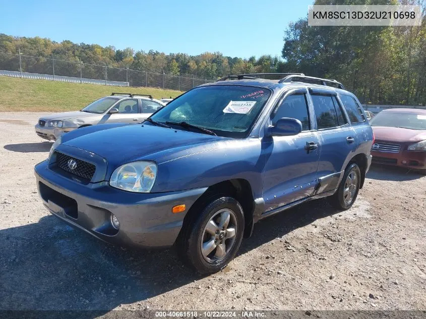 2002 Hyundai Santa Fe Gls/Lx VIN: KM8SC13D32U210698 Lot: 40661518