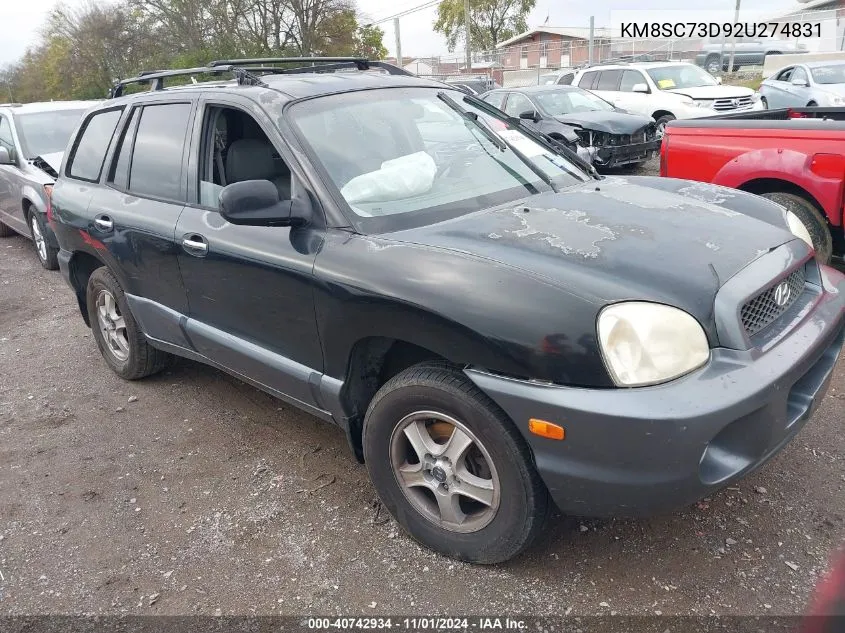 2002 Hyundai Santa Fe Gls/Lx VIN: KM8SC73D92U274831 Lot: 40742934