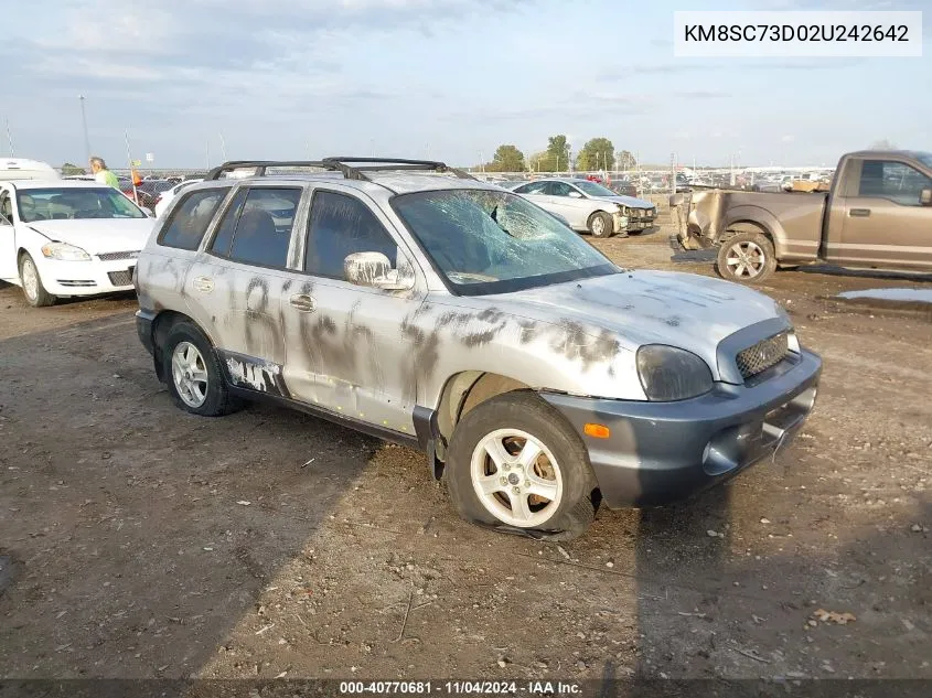 2002 Hyundai Santa Fe Gls/Lx VIN: KM8SC73D02U242642 Lot: 40770681