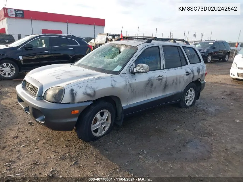 2002 Hyundai Santa Fe Gls/Lx VIN: KM8SC73D02U242642 Lot: 40770681