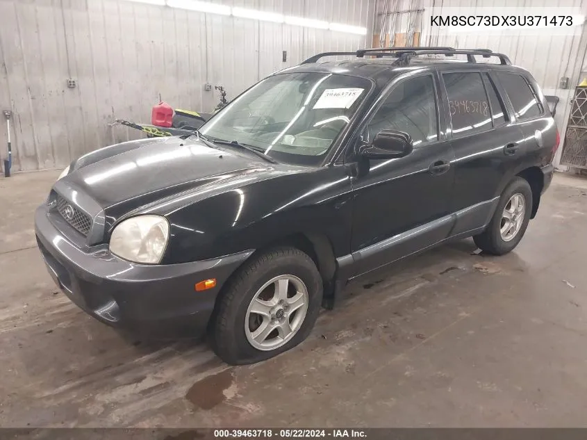 2003 Hyundai Santa Fe Gls/Lx VIN: KM8SC73DX3U371473 Lot: 39463718