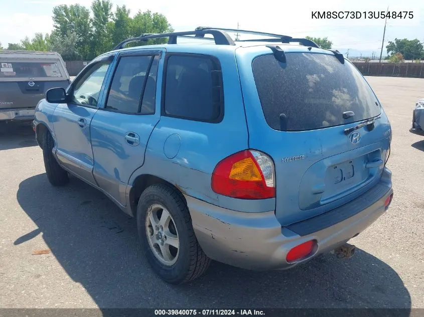 KM8SC73D13U548475 2003 Hyundai Santa Fe Gls/Lx