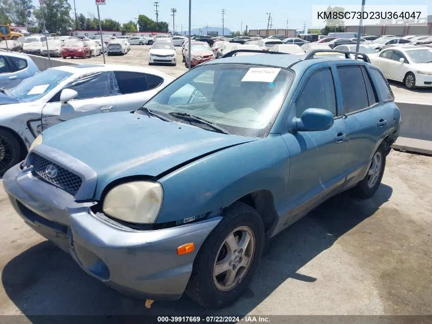 2003 Hyundai Santa Fe Gls/Lx VIN: KM8SC73D23U364047 Lot: 39917669